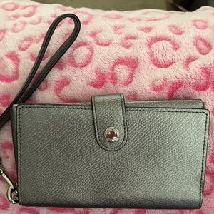 Coach Pewter Wristlet Wallet